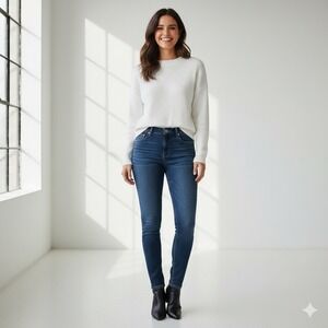 Good American Jeans 4 27 Good Legs Skinny High Rise Dark Wash Stretch